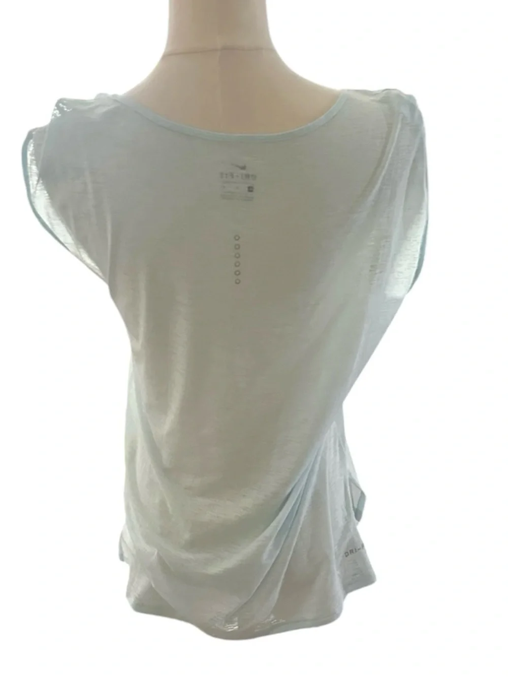 Nike Dri Fit Sheer Powder Blue  Athletic Top size women’s small
